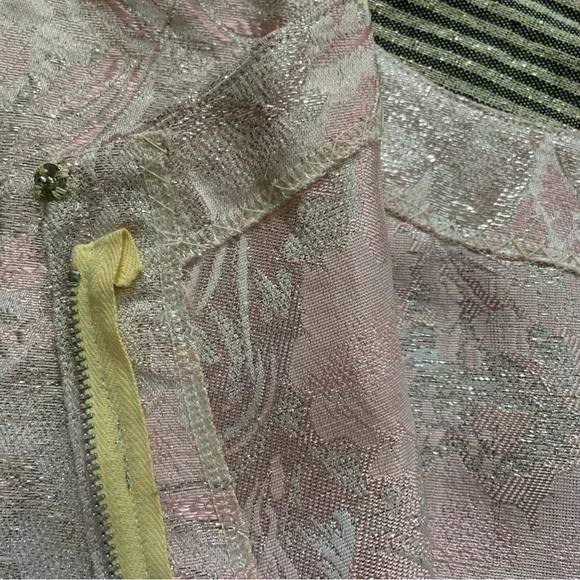 Vintage 1950s-1960s Metallic Floral Sleeveless Cocktail Dress - Picture 12 of 12